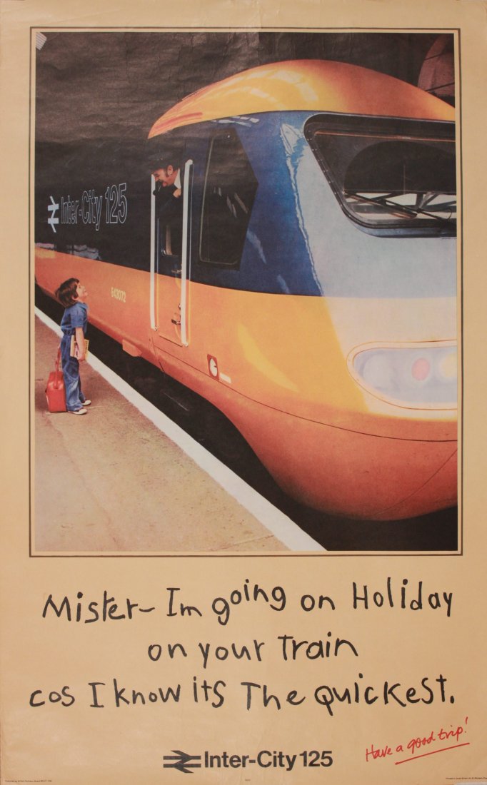 Inter-City 125, original poster printed for BR by St (1 of 3)