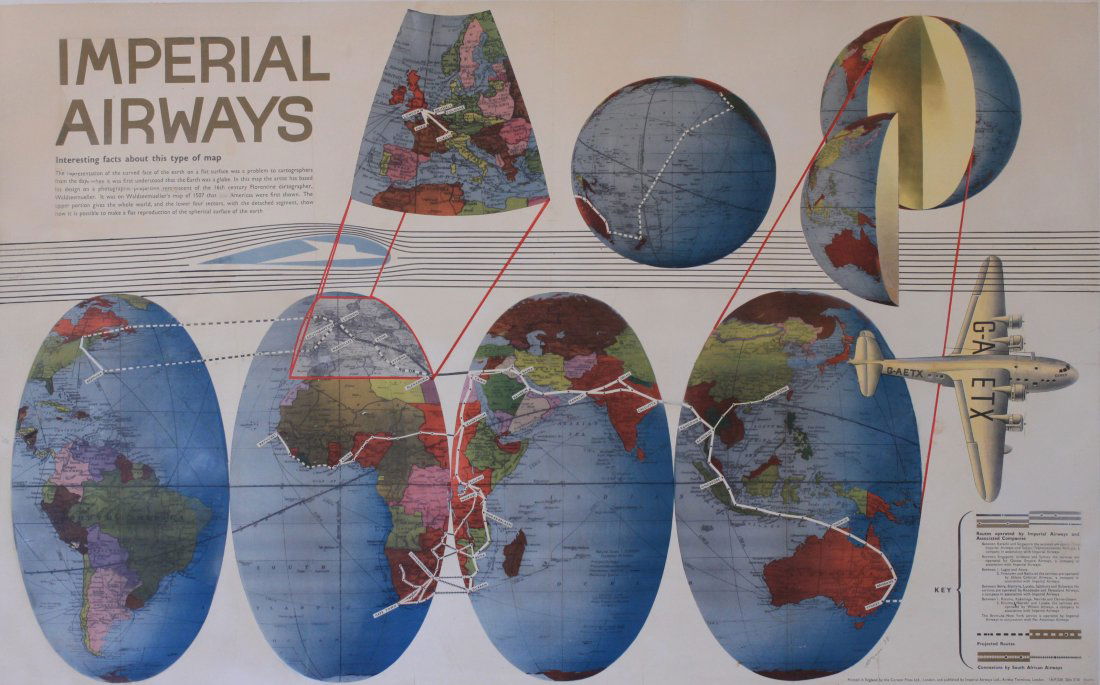 Erin (dates unknown) Imperial Airways Routes Map, (1 of 1)