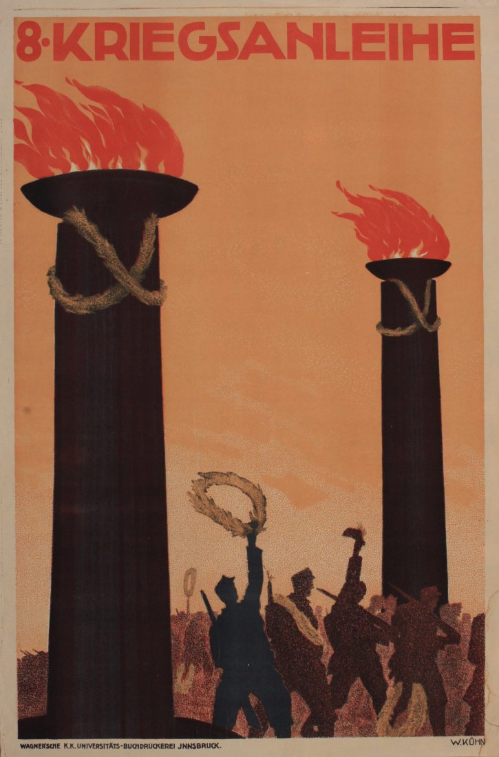 W Kuhn 8th War Loan, original German poster printed (1 of 2)