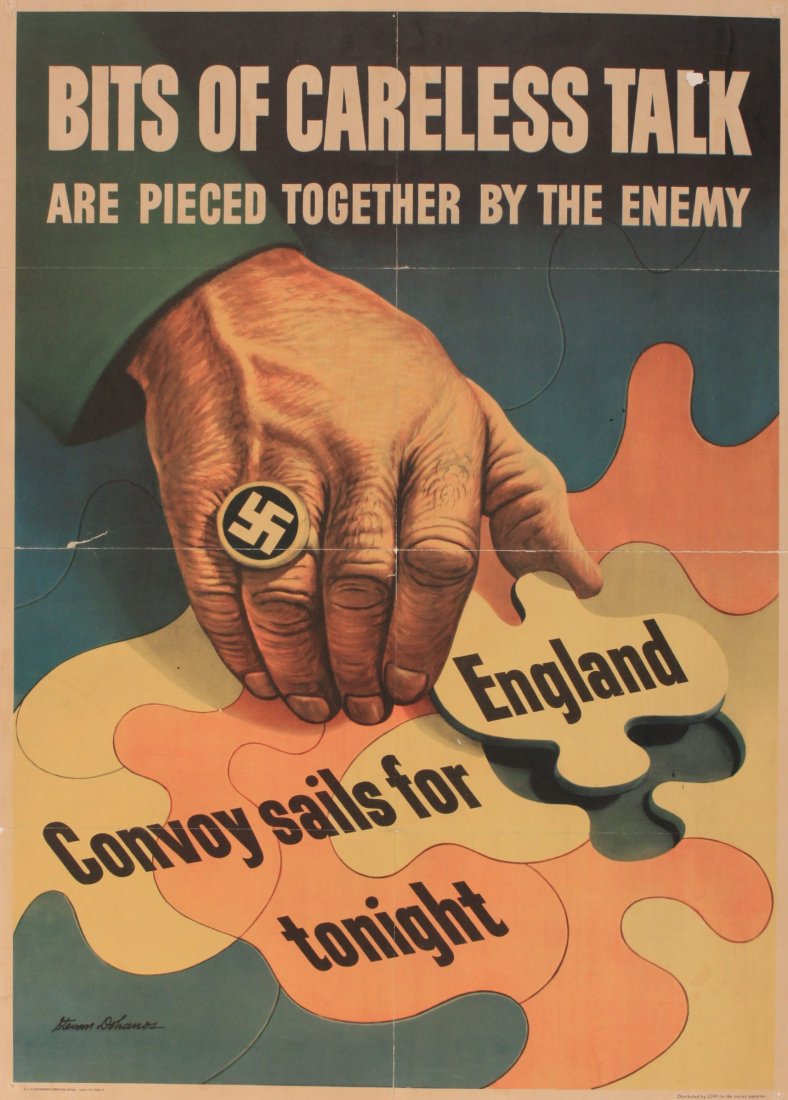 Steven Dohanos Bits of Careless Talk, original poster (1 of 2)