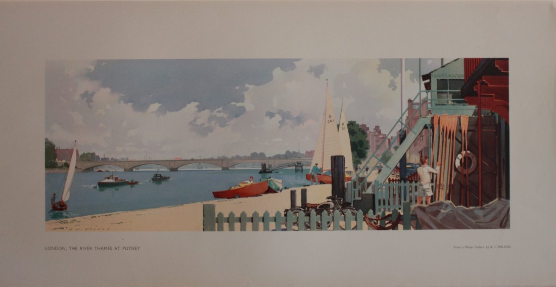 A J Wilson (fl.1935-1963) London The River Thames at (1 of 1)