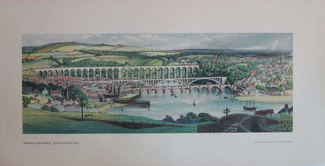 S R Badmin (1906-1989) Berwick-upon-Tweed,  LNER (1 of 1)