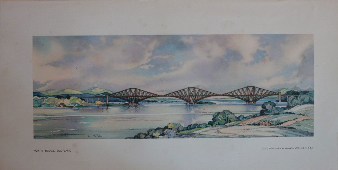 Kenneth Steel (1906-1970) Forth Bridge,  LNER Carriage (1 of 1)