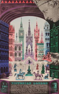 David Gentleman (born 1930) Victorian London, original: David Gentleman (born 1930) Victorian London, original poster printed for LT by Curwen 1973 - 102 x 63 cm