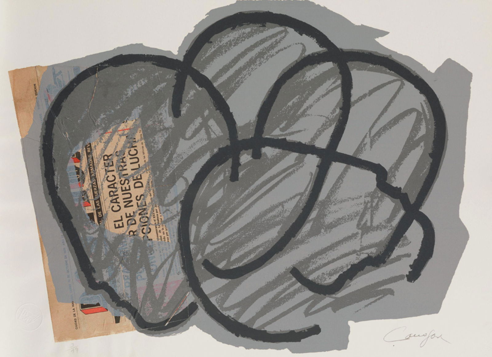 "Untitle", 1981: RAFAEL CANOGAR Numbered 3/99 and signed in pencil at the bottom. Stamped by RenÃ© Potocarrero, Cuba