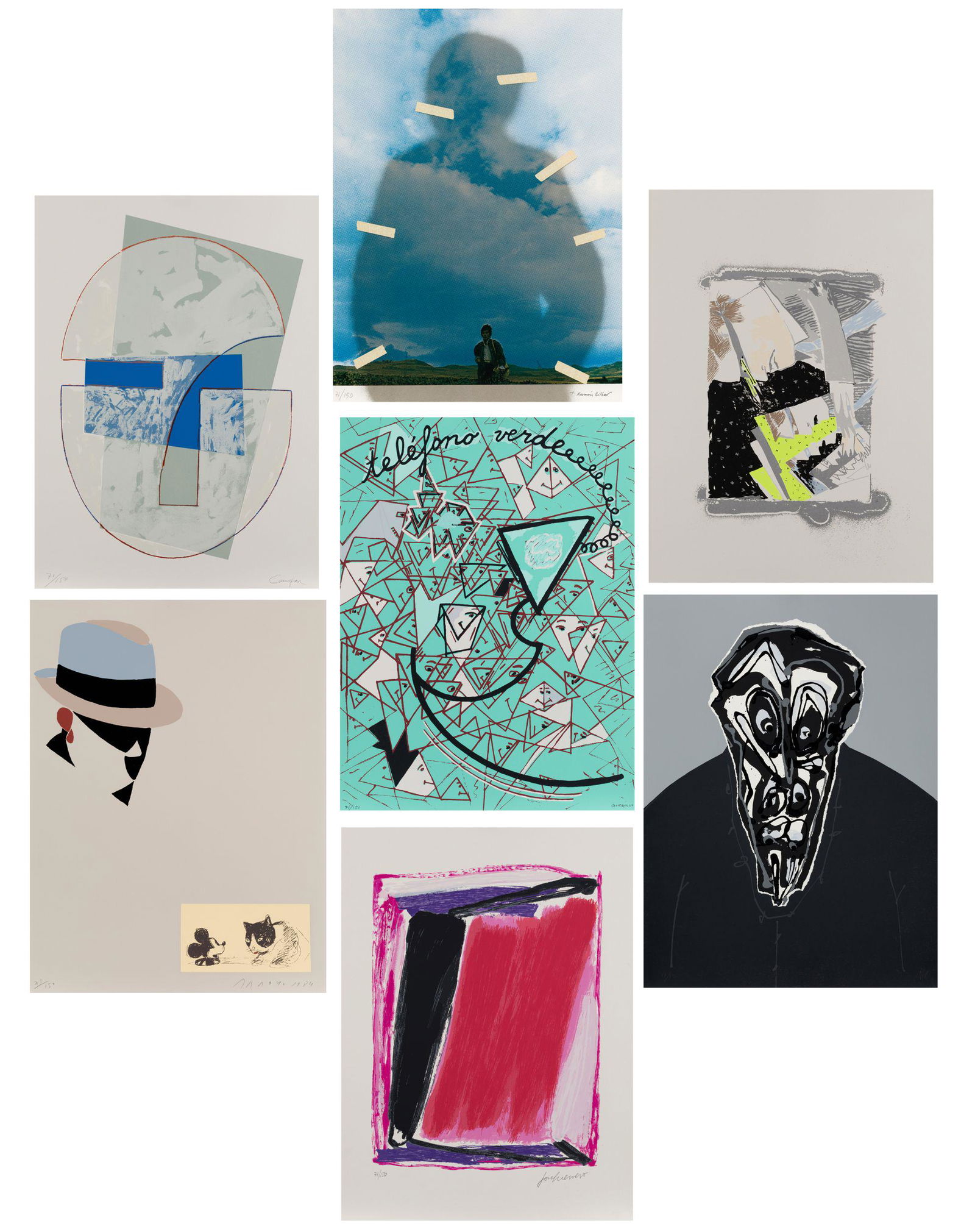 "Magazine LÃ¡piz", 1984: various authors Folder of the magazine LÃ¡piz with works by Eduardo Arroyo, RamÃ³n Bilbao, Jose Guerrero, Rafael Canogar, Luis Gordillo, Antonio Saura and Andres Nagel. Printed by Javier CebriÃ¡