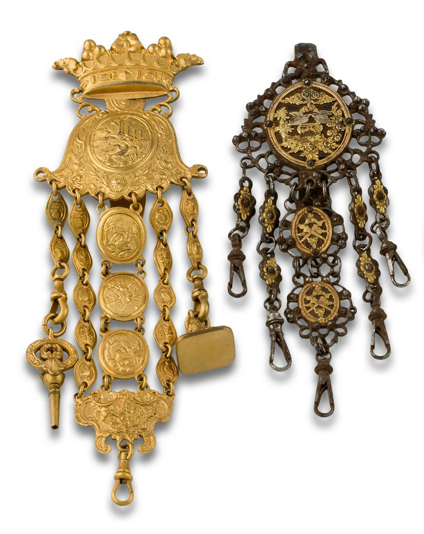 LOT 2 CHATELAINE 19th CENTURY GOLD METAL (1 of 1)