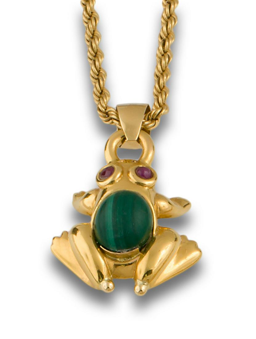 FROG TWISTED THREAD GOLD NECKLACE (1 of 1)