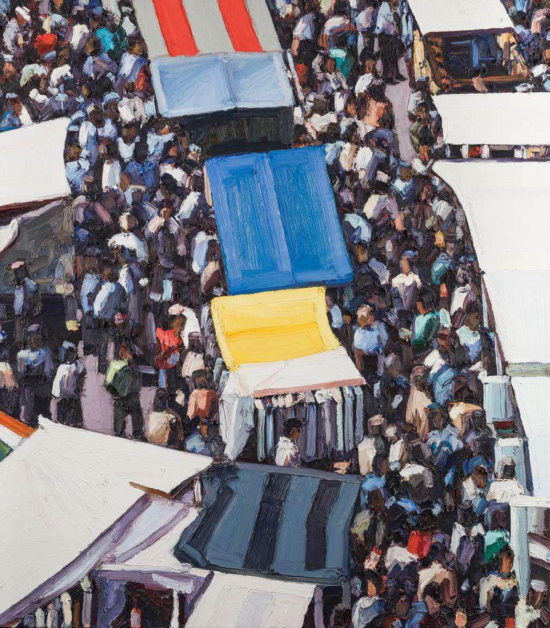 RALPH FLECK 1951 / . "Trace 12/I", 2002: Signed, dated and titled on the back. Acquired by the present owner of the poplar tree at the Von Branudehraus Gallery, Munich. Oil on canvas