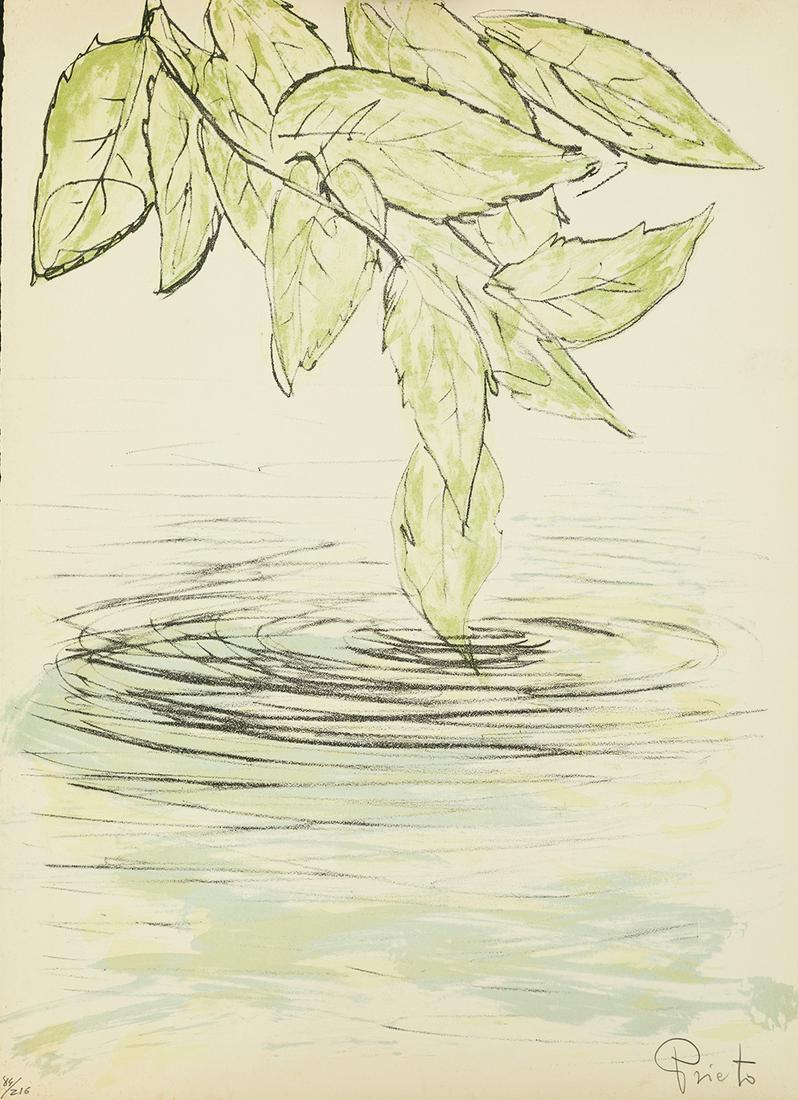 GREGORIO PRIETO (1897 / 1992) "Ã‰gloga", 1970: Book composed by 12 lithographys signed and justified 84/216 a pencil with texts by Luis Cernuda. Published by Ediciones de Arte and Bibliofilia, Madrid. With oxidation stains.