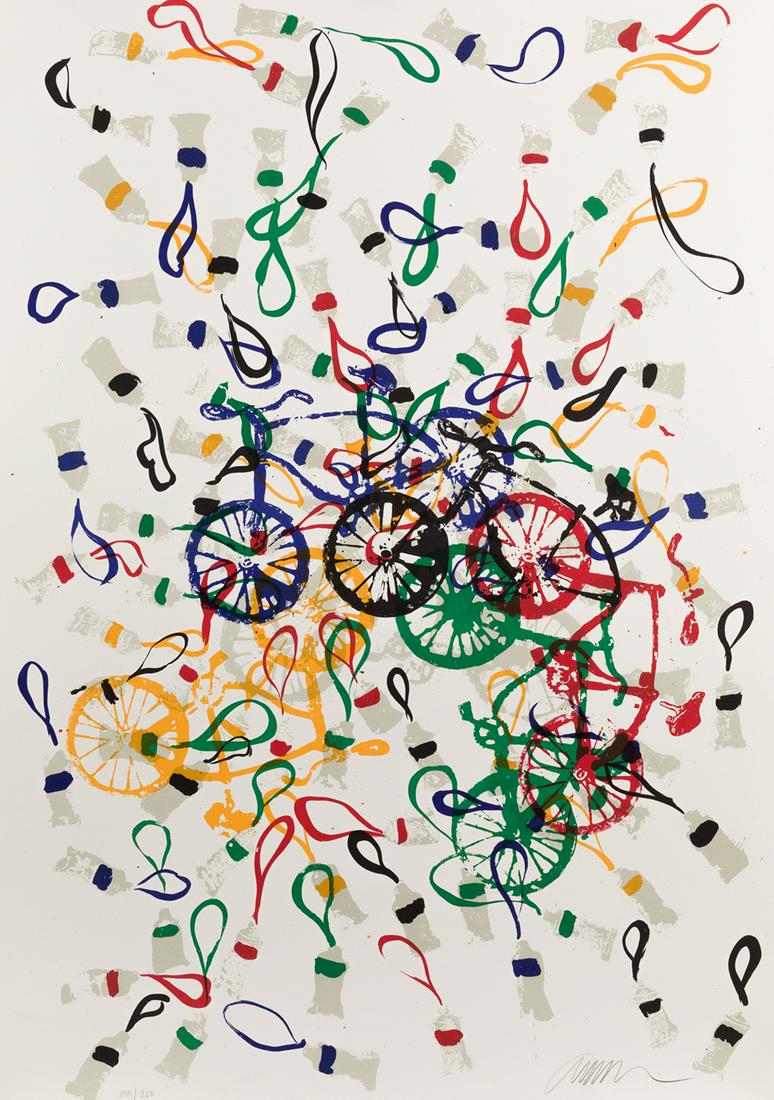 ARMAN PIERRE FERNANDEZ (1929 / 2005) "Untitled": Numbered 199/250 and signed in pencil at the bottom. Belongs to the Olympic Centennial Suite published in 1992. . Litography