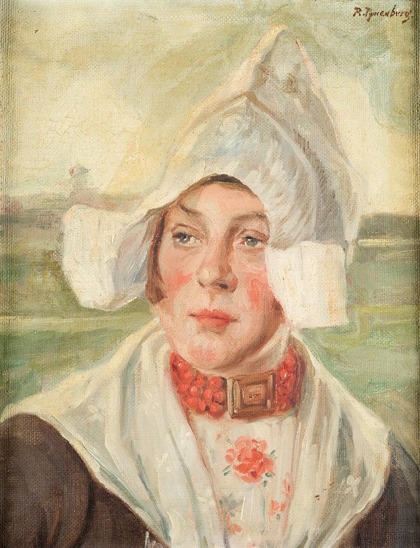 PIJNENBURG REINIER (1884 / 1968) "Young Dutch woman ": Signed in the upper right corner .47 x 37 cm