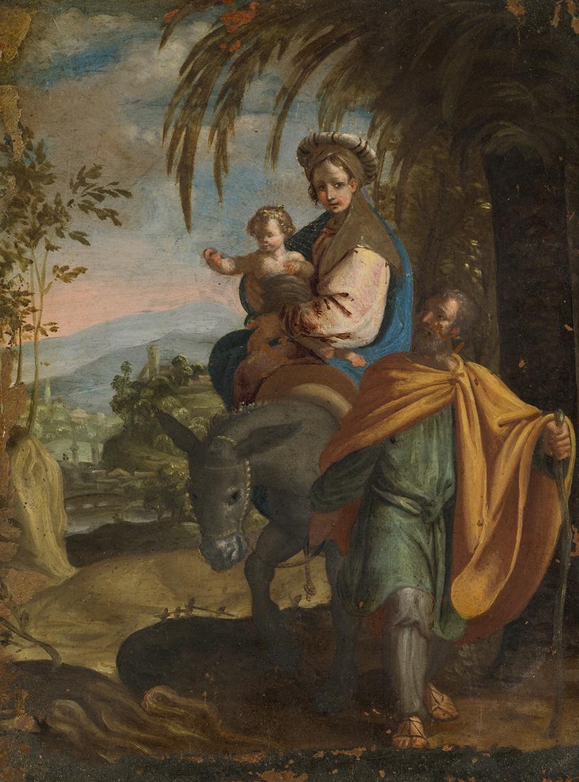 ITALIAN SCHOOL (17TH CENTURY/ .) "flight from Egypt" (1 of 1)