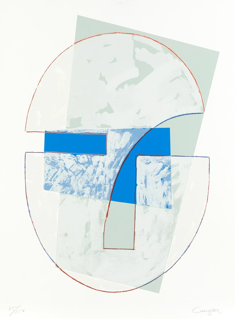 RAFAEL CANOGAR (1935 / .) "No title", 1984: Signed and justified in pencil 75/150 at the bottom. Work made for the folder of the magazine LÃ¡piz with works by Arroyo, Bilbao, Canogar, Gordillo, Saura and Nagel. Printed by Javier CebriÃ¡n, C