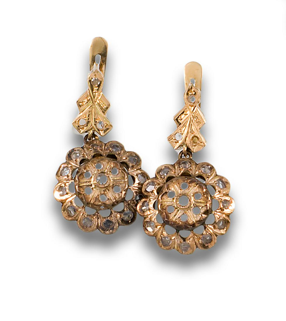 Long earrings with rosette XIX (1 of 1)