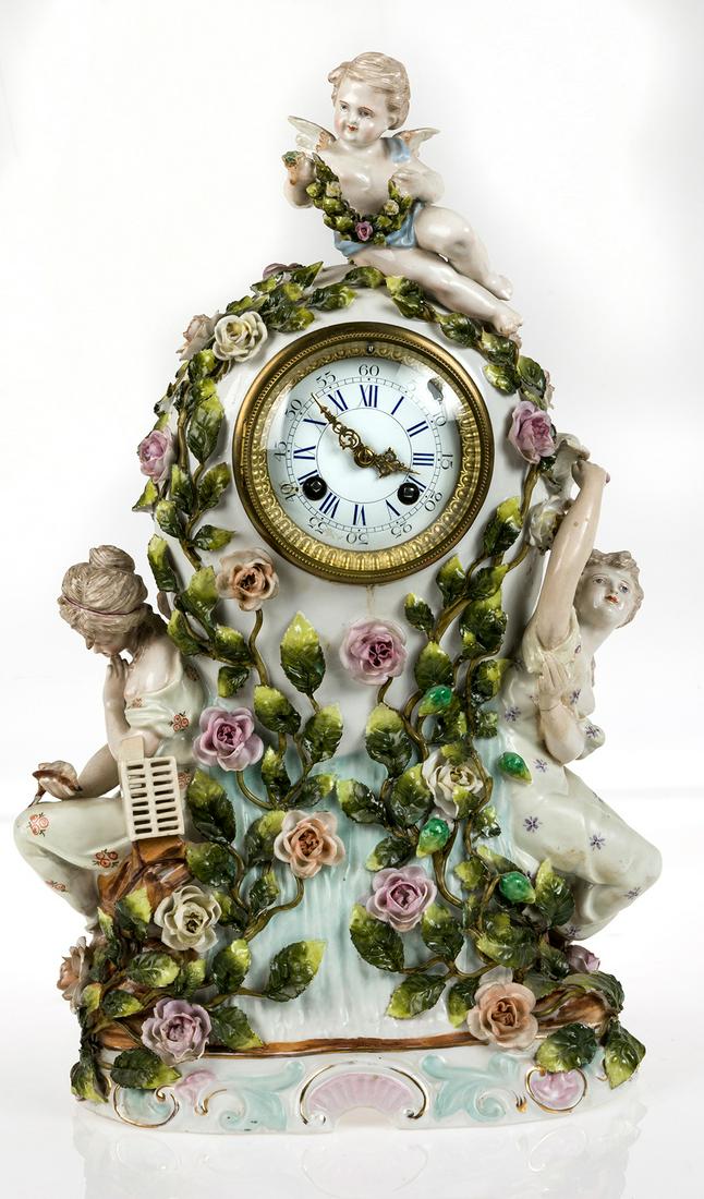 German porcelain table clock (1 of 1)