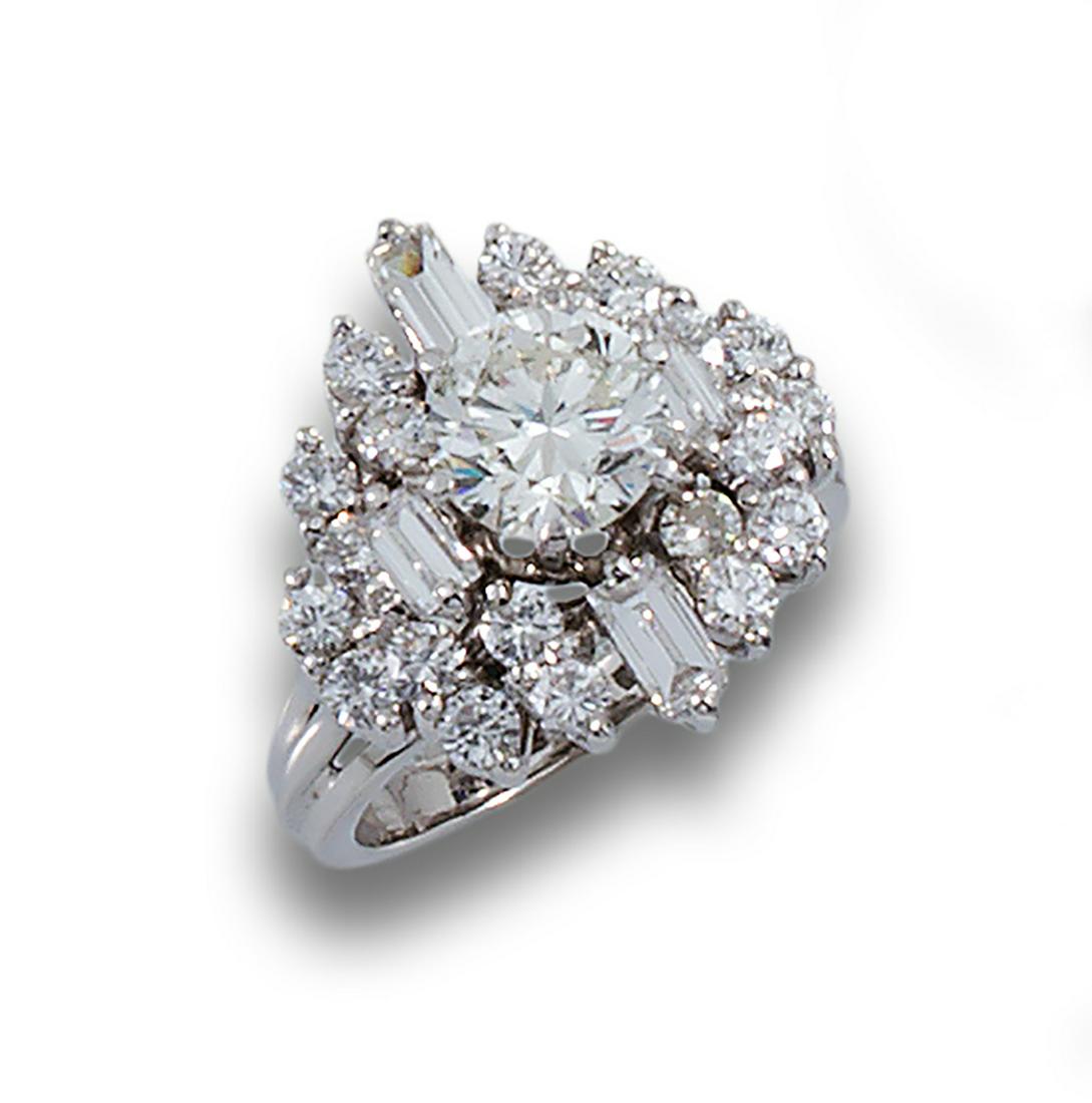 1.40CTS DIAMOND BALLERINA RING AND DIAMONDS (1 of 1)