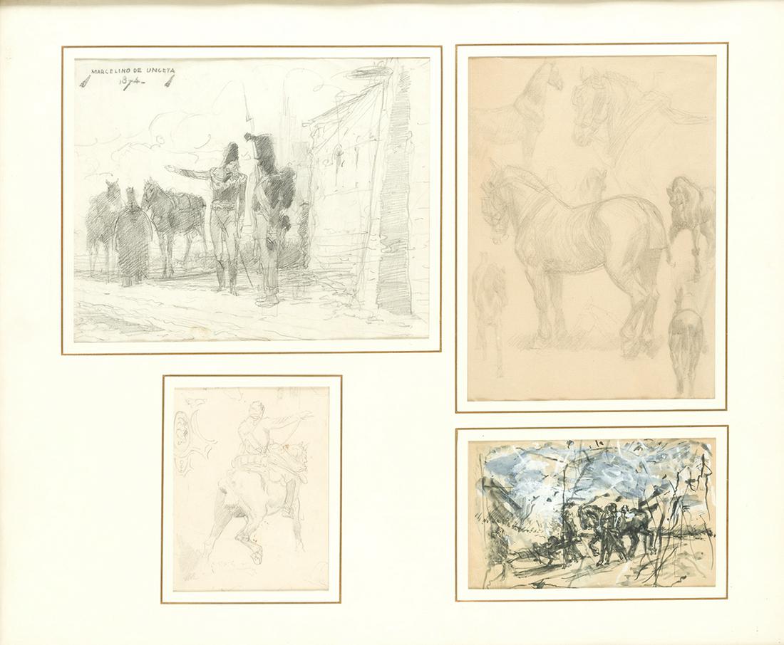 MARCELINO DE UNCETA (1836 / 1905) "Sketches" (1 of 1)