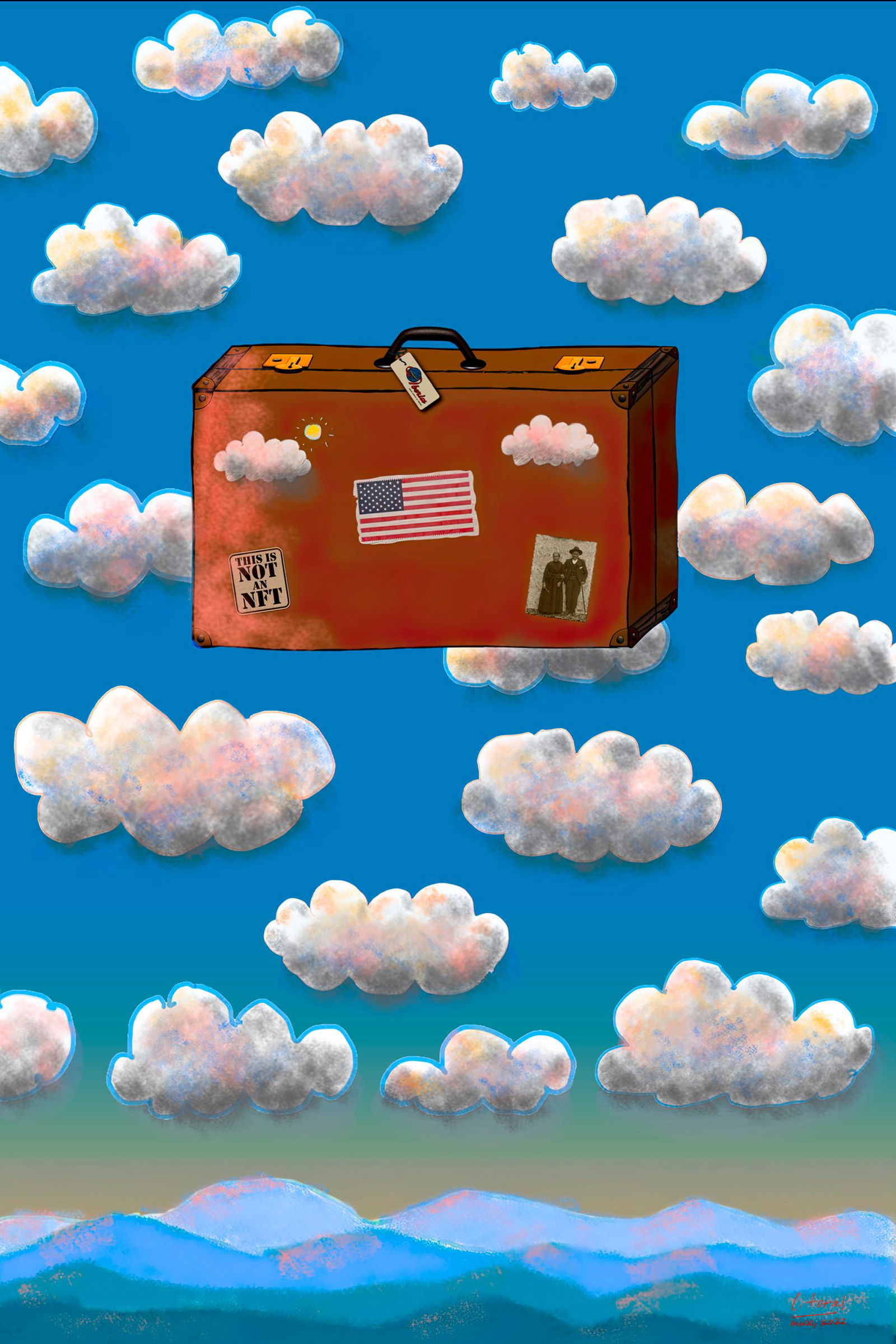 CRISTÃ“BAL TORAL Antequera, MÃ¡laga (1940) "Suitcase in space I", 2022 (1 of 1)