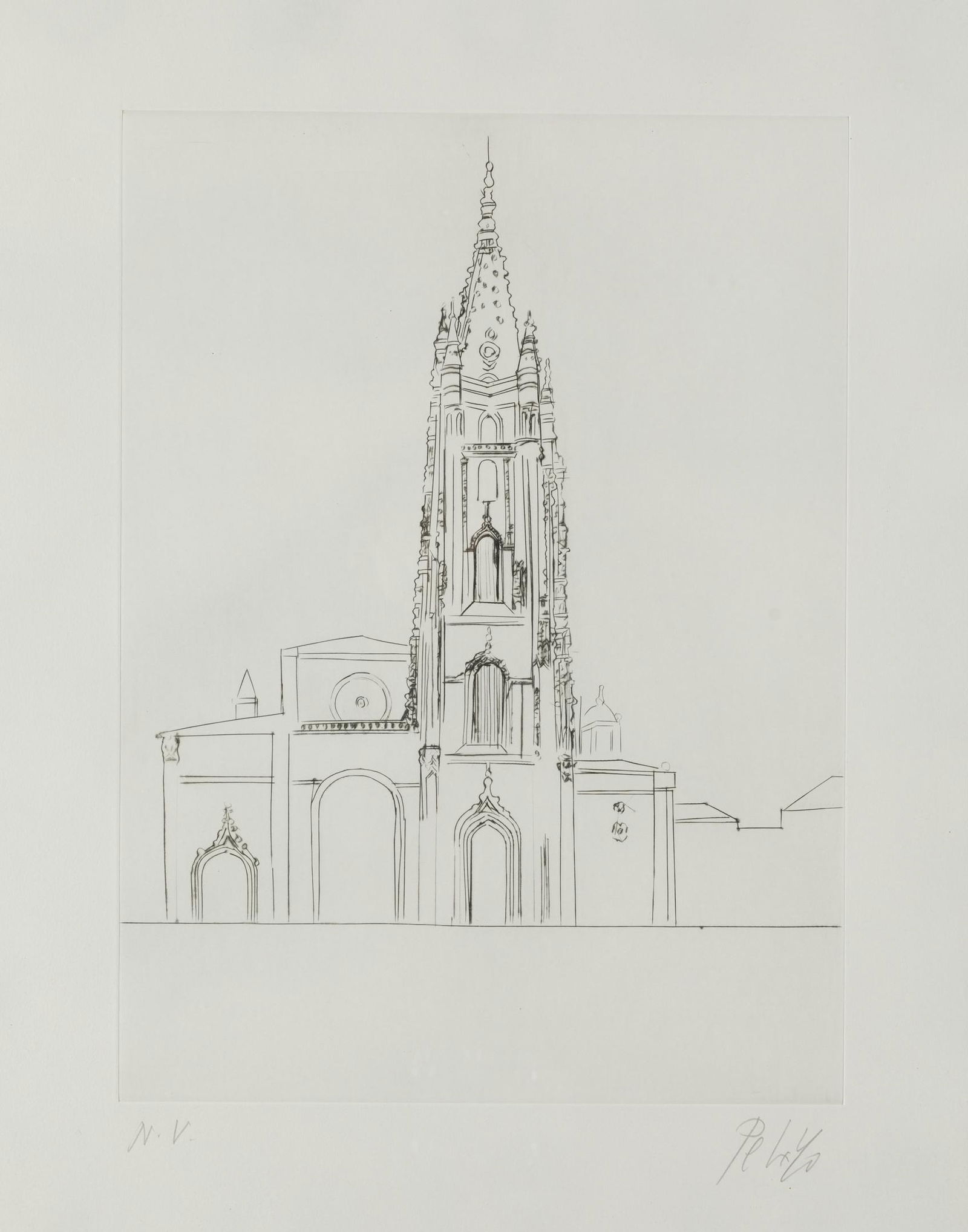 ORLANDO PELAYO GijÃ³n (1920) / (1990) "Cathedral of San Salvador, Oviedo". (1 of 1)