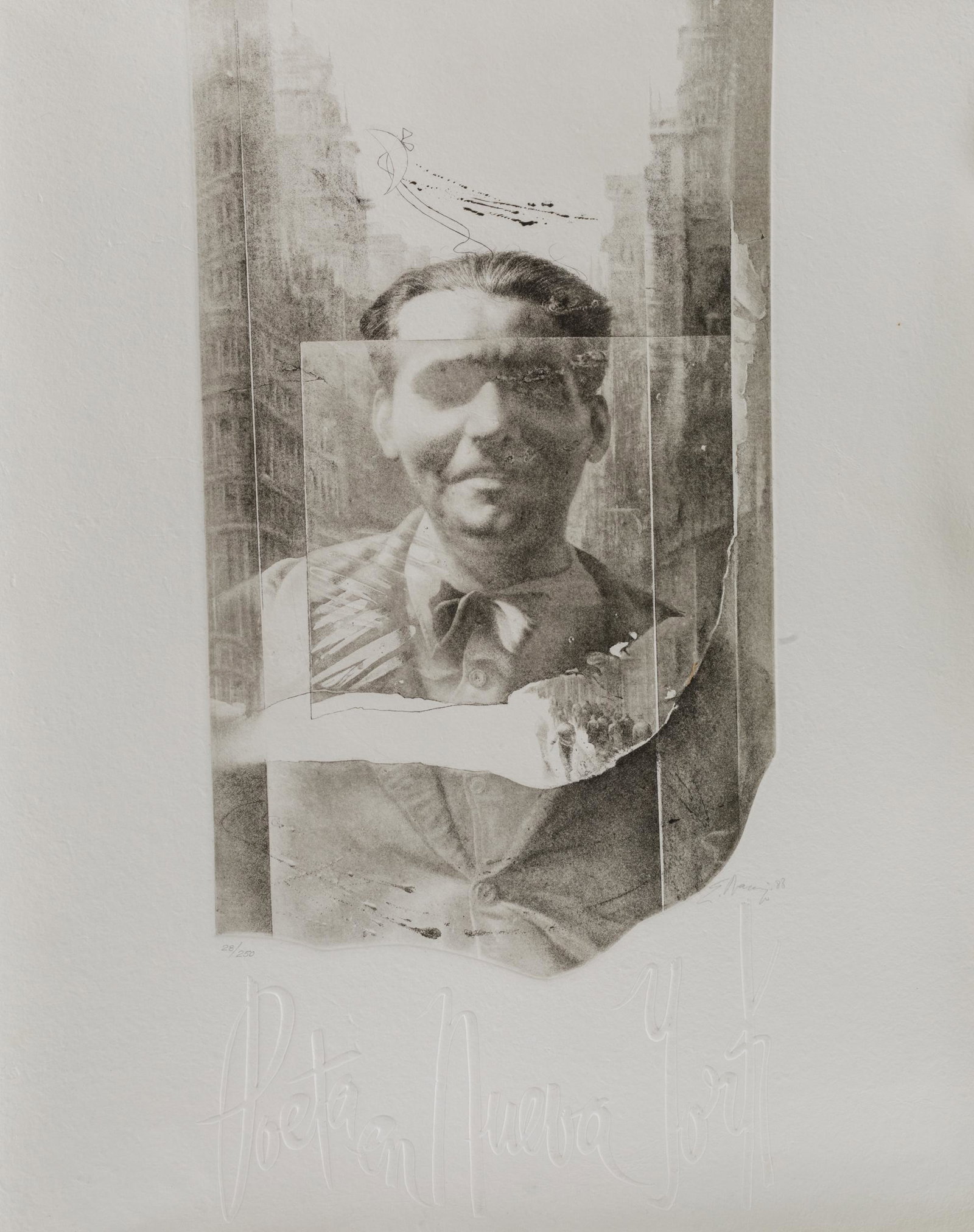 EDUARDO NARANJO Monesterio (Badajoz) (1944) "Poet in New York", 1988 (1 of 2)