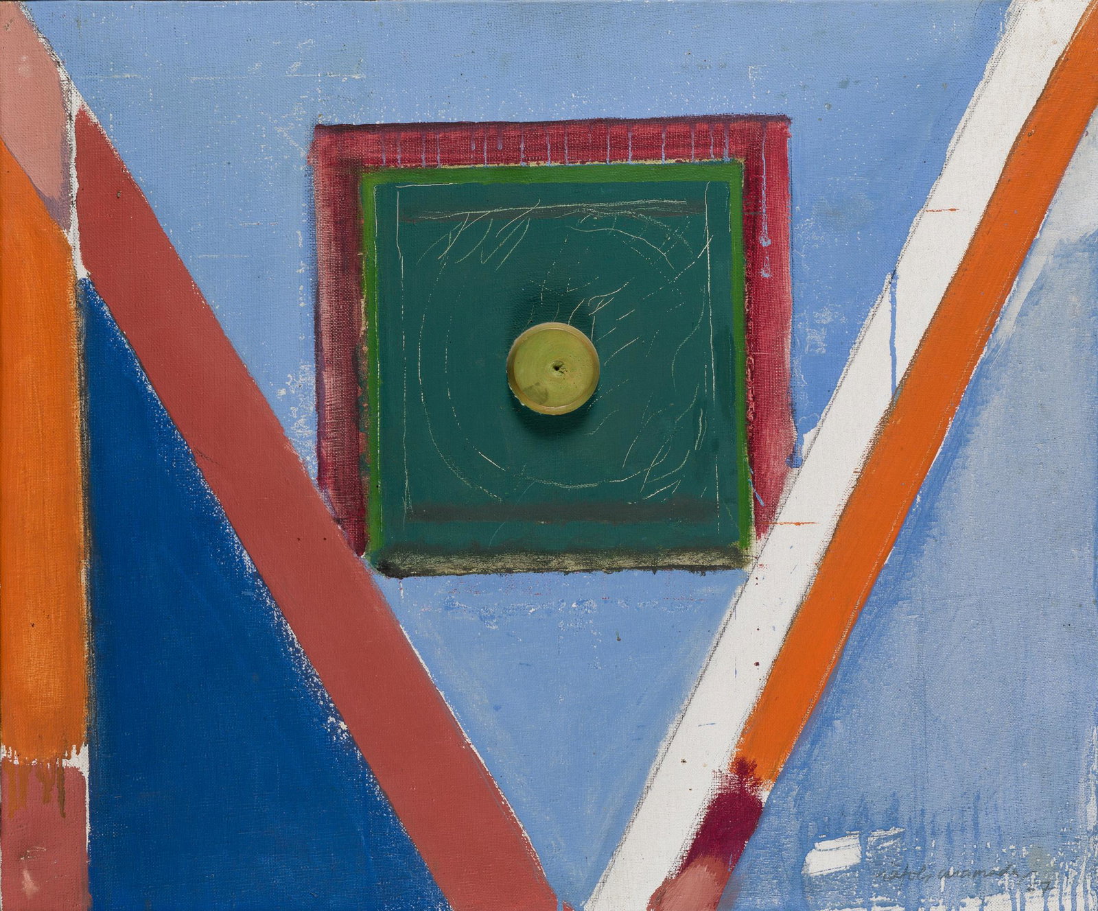 ALBERT RAFOLS CASAMADA Barcelona (1923 / 2009) "Quadrati i ratlles", 1967 (1 of 1)