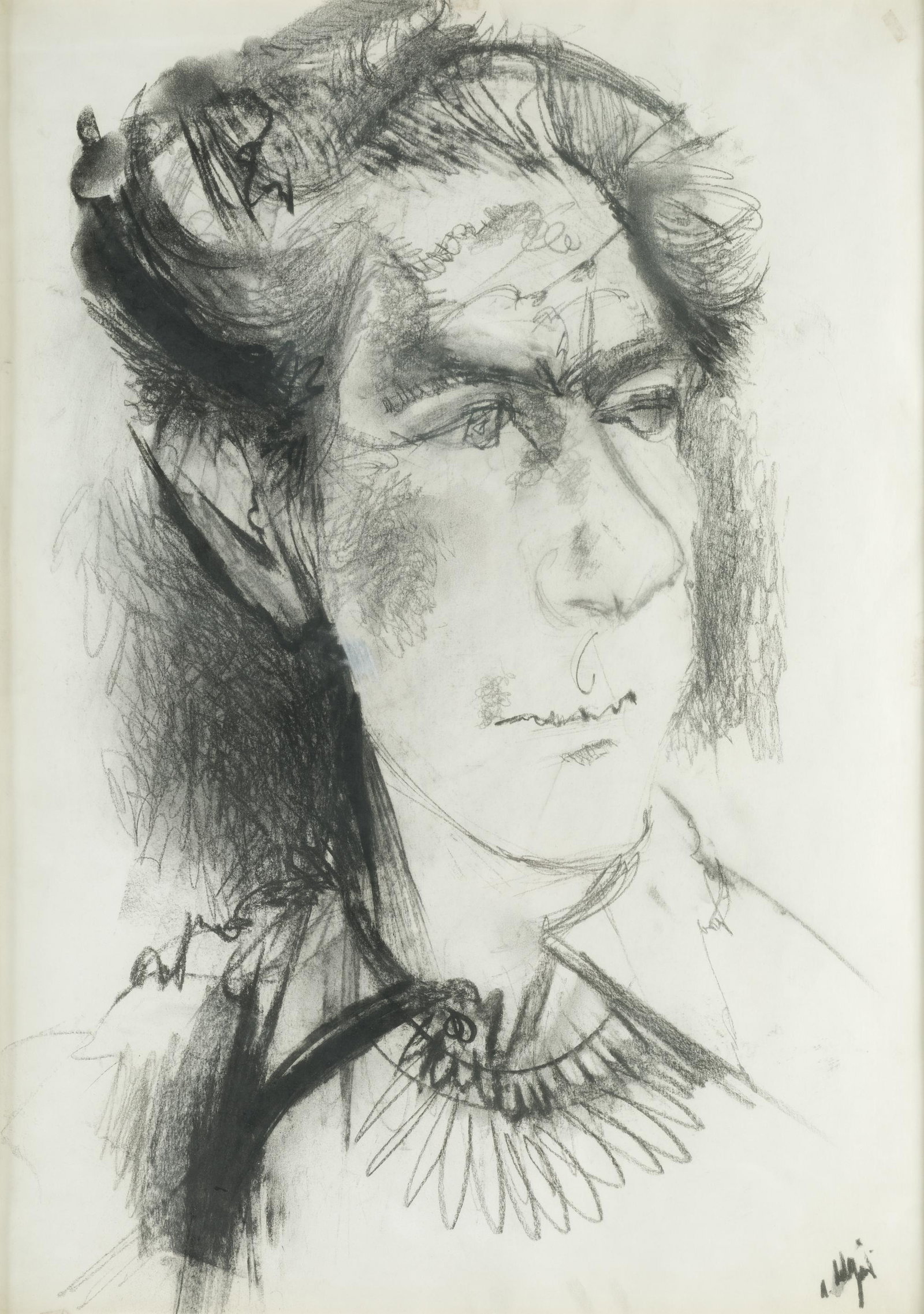 ÃLVARO DELGADO Madrid (1922) / (2016). "Portrait of Benjamin Palencia at the time of Vallecas". (1 of 1)