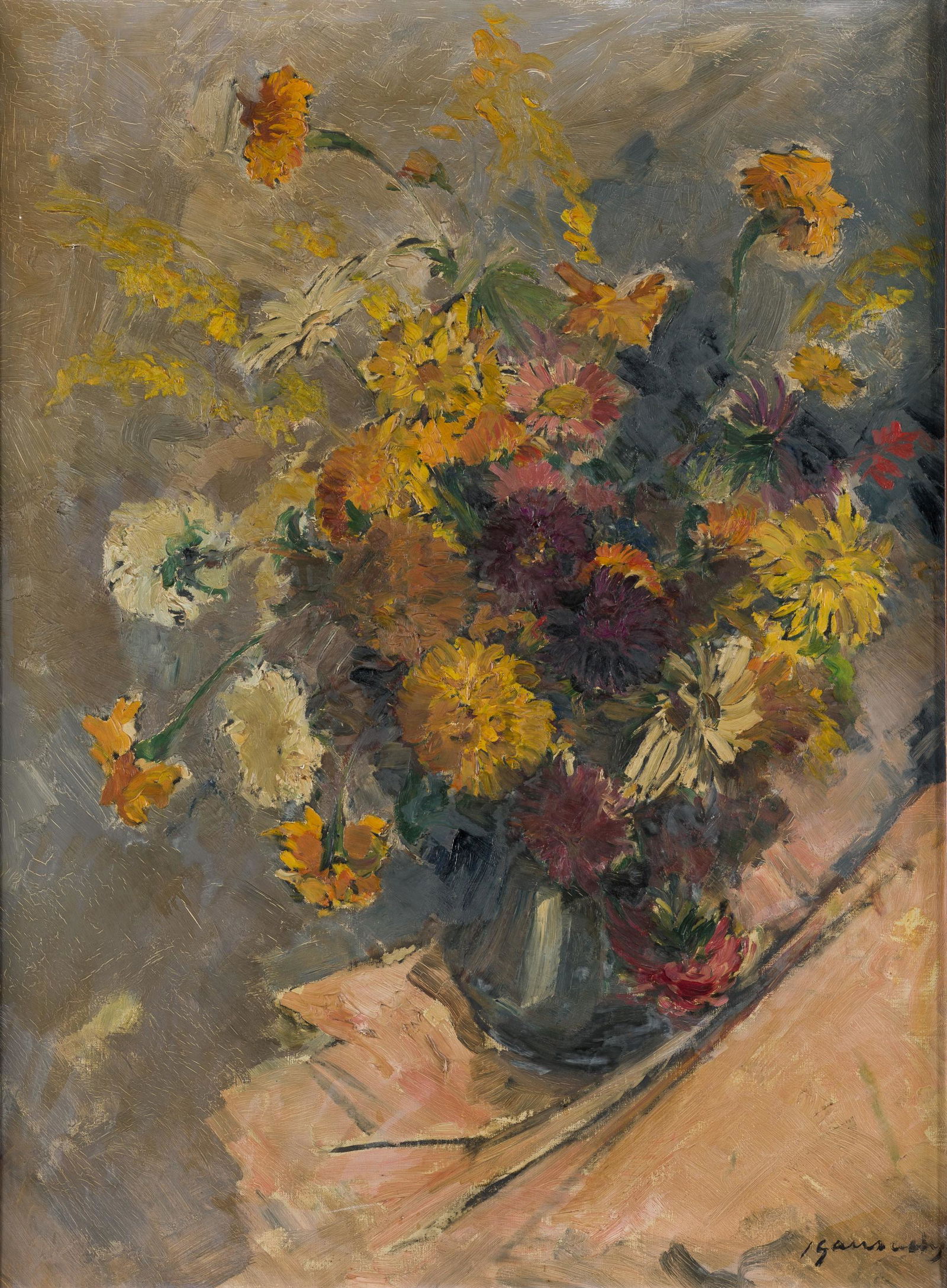 JOSE GAUSACHS Barcelona (1891) / Dominican Republic (1959) "Vase with flowers" (1 of 1)