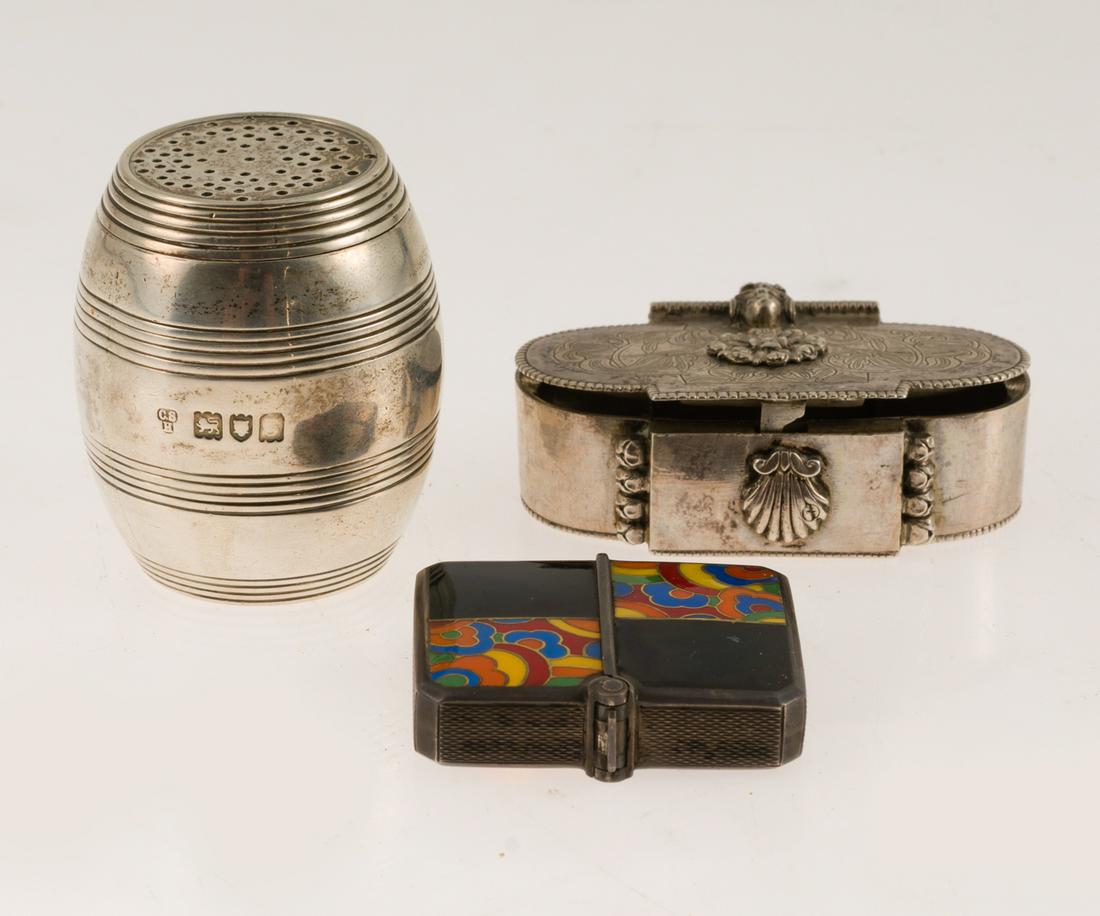 Lady's pocket watch, Art Deco style and period. Invicta. Case with enamel decoration.: .