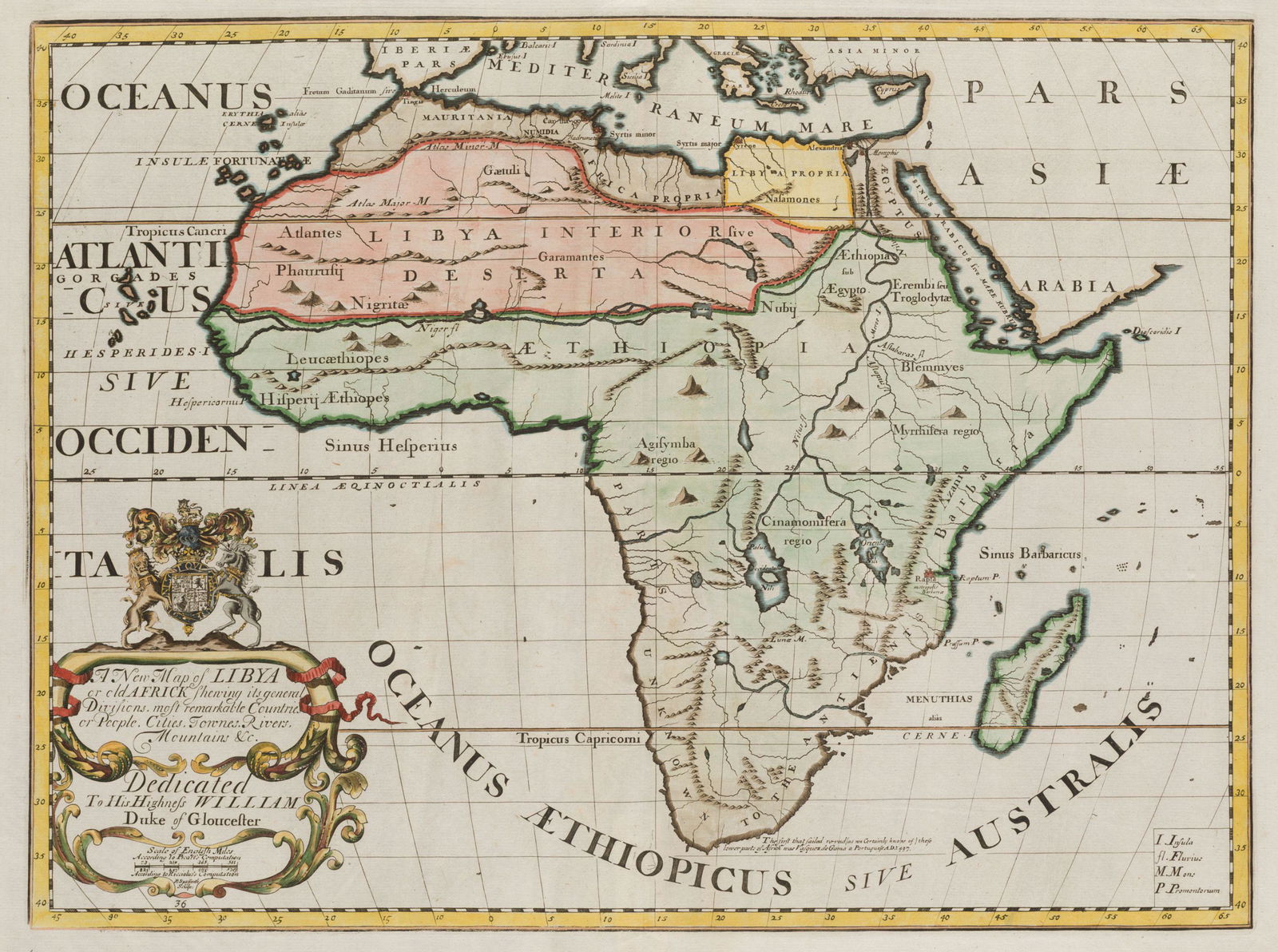 Hand-colored copper engraving Showing the main political divisions known to the ancients. Wells' (1 of 1)