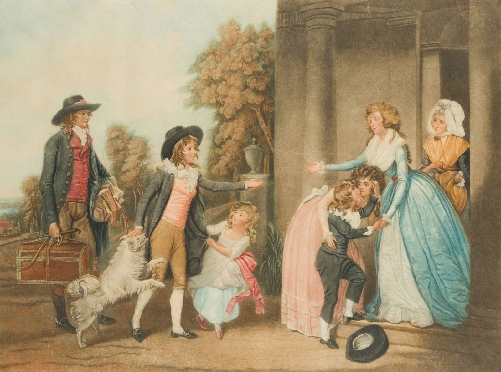 Pair of engravings Plate signed. After designs by WR Bigg. They are presented in carved wooden (1 of 1)