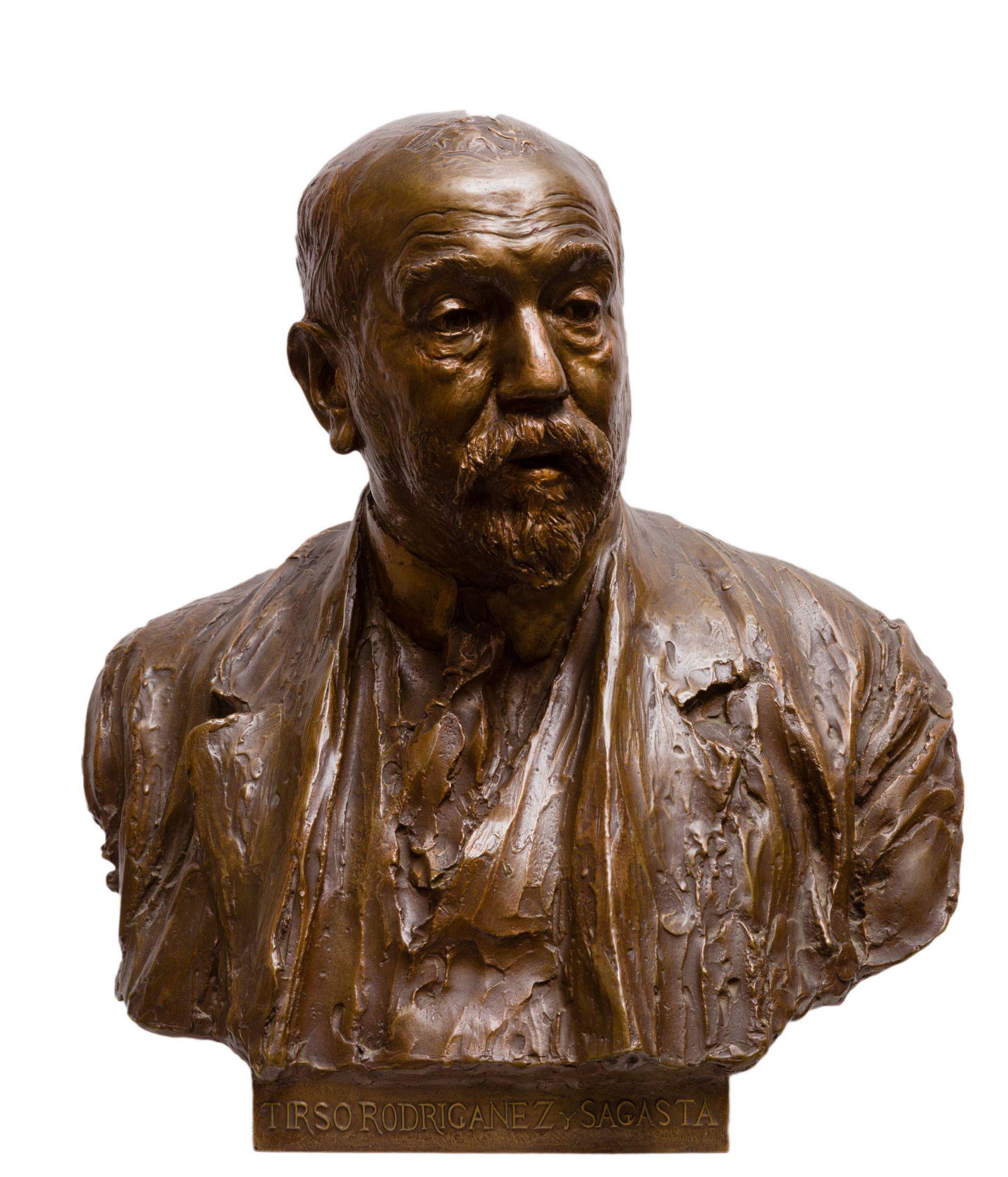 Bronze Signed, dated and dedicated to Emilia RodrigaÃ±ez on the right side of the base.  Tirso (1 of 1)