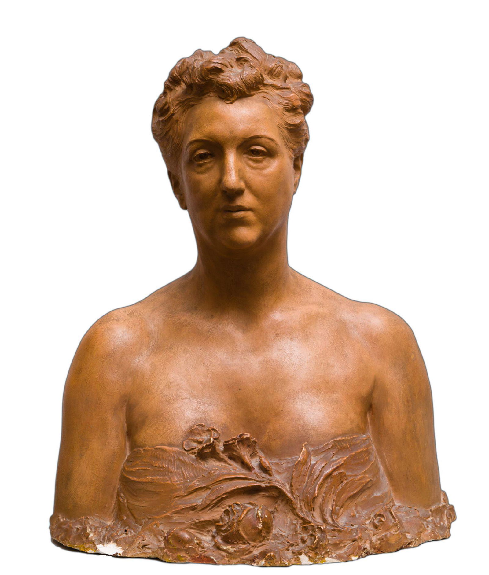 Plaster. Model made in plaster and polychrome in terracotta color for the marble bust of Emilia (1 of 1)