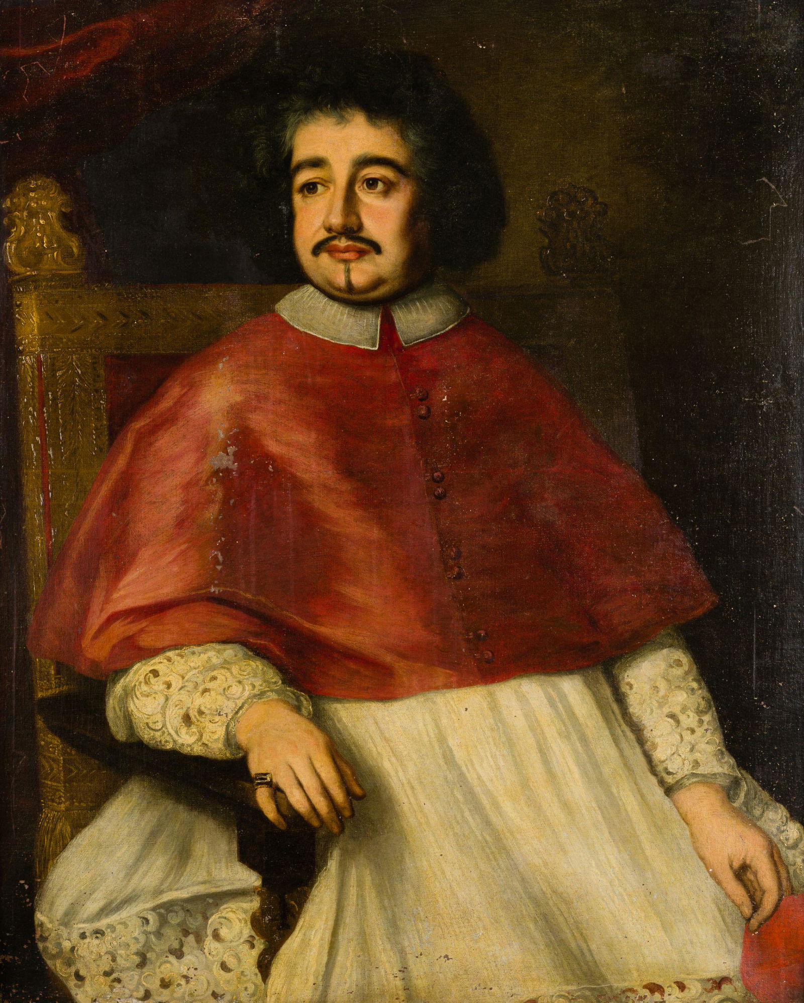 FOLLOWER OF JACOB FERDINAND VOET (17th century/18th century) "Portrait of Cardinal Flavio Chigi" (1 of 1)