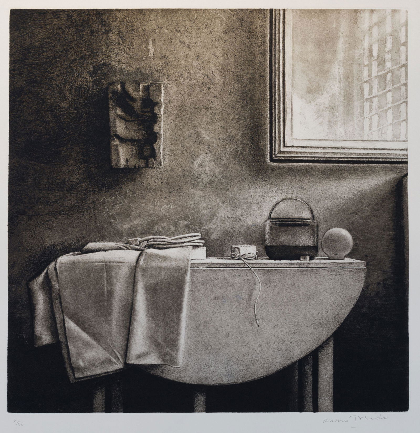 ALVARO TOLEDOMadrid. (1965) "White table and cables", 2011 (1 of 1)