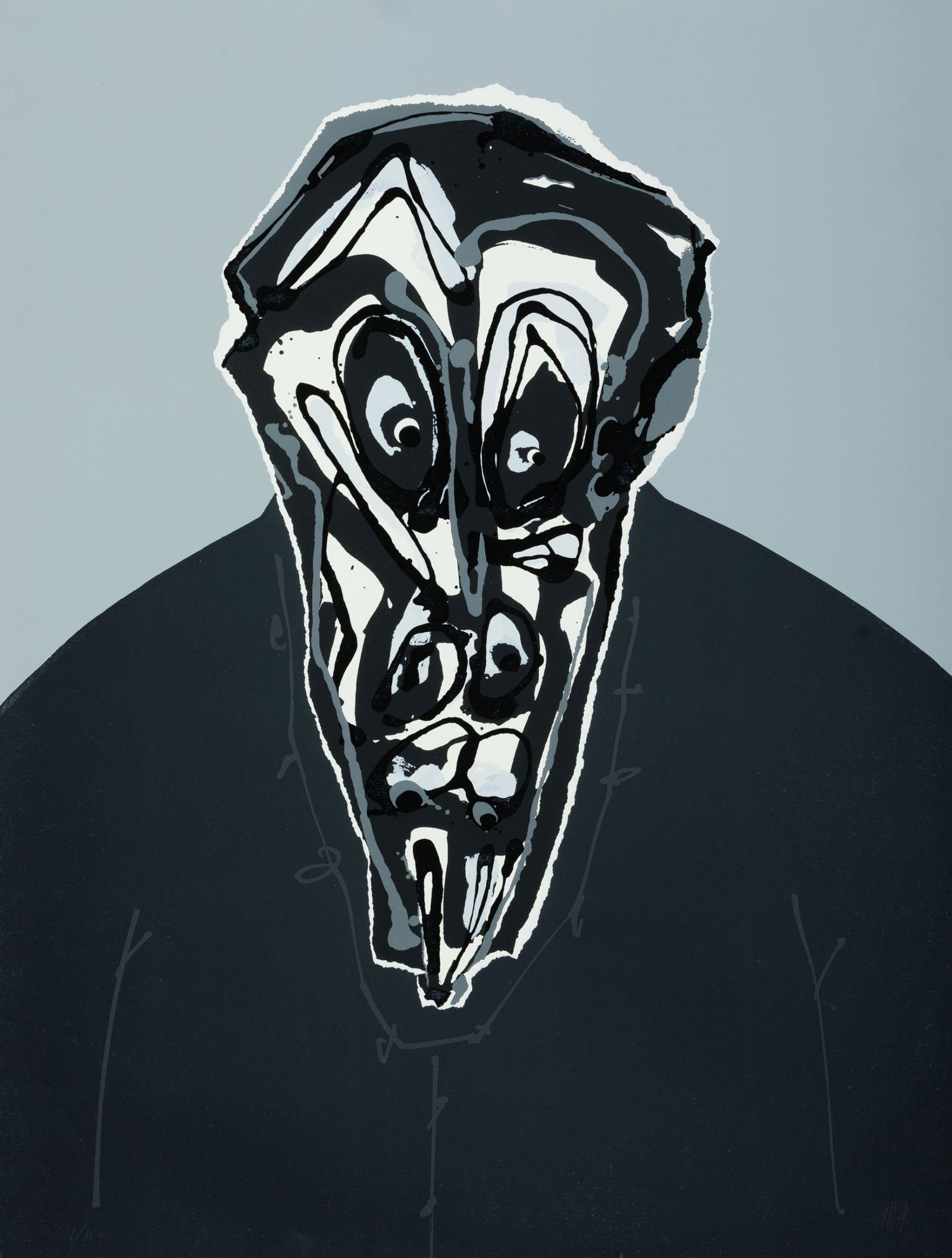 ANTONIO SAURA Huesca (1930) / Cuenca (1998) "Don III": Silkscreen on paper Signed and justified 41/150 in pencil at the bottom. Work made for the portfolio of LÃ¡piz magazine with works by Arroyo, Bilbao, Canogar, Gordillo, Guerrero and Nagel. Printed b