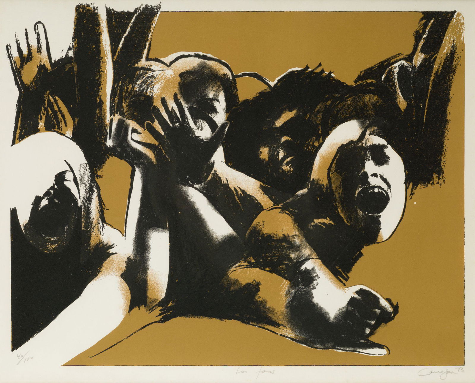 RAFAEL CANOGAR Toledo (1935) "The Fans", 1973: Screenprint on paper Â·Signed, dated and justified in pencil on the bottom 40/100, printed by JosÃ© JimÃ©nez. Â·Work included in the artist's online catalog raisonnÃ© under number 45.1 Measu