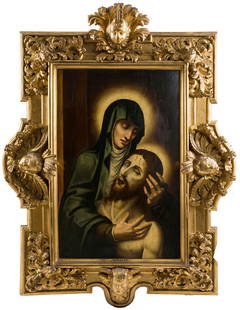 WORKSHOP OF LUIS DE MORALES (Mid-16th century) "Mercy": Oil on panel Measurements: 81 x 53 cm