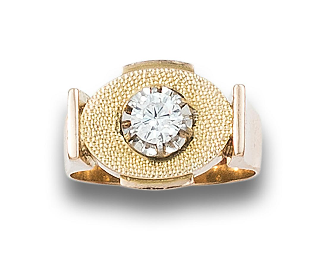 DIAMOND SOLITAIRE RING, IN YELLOW GOLD (1 of 1)