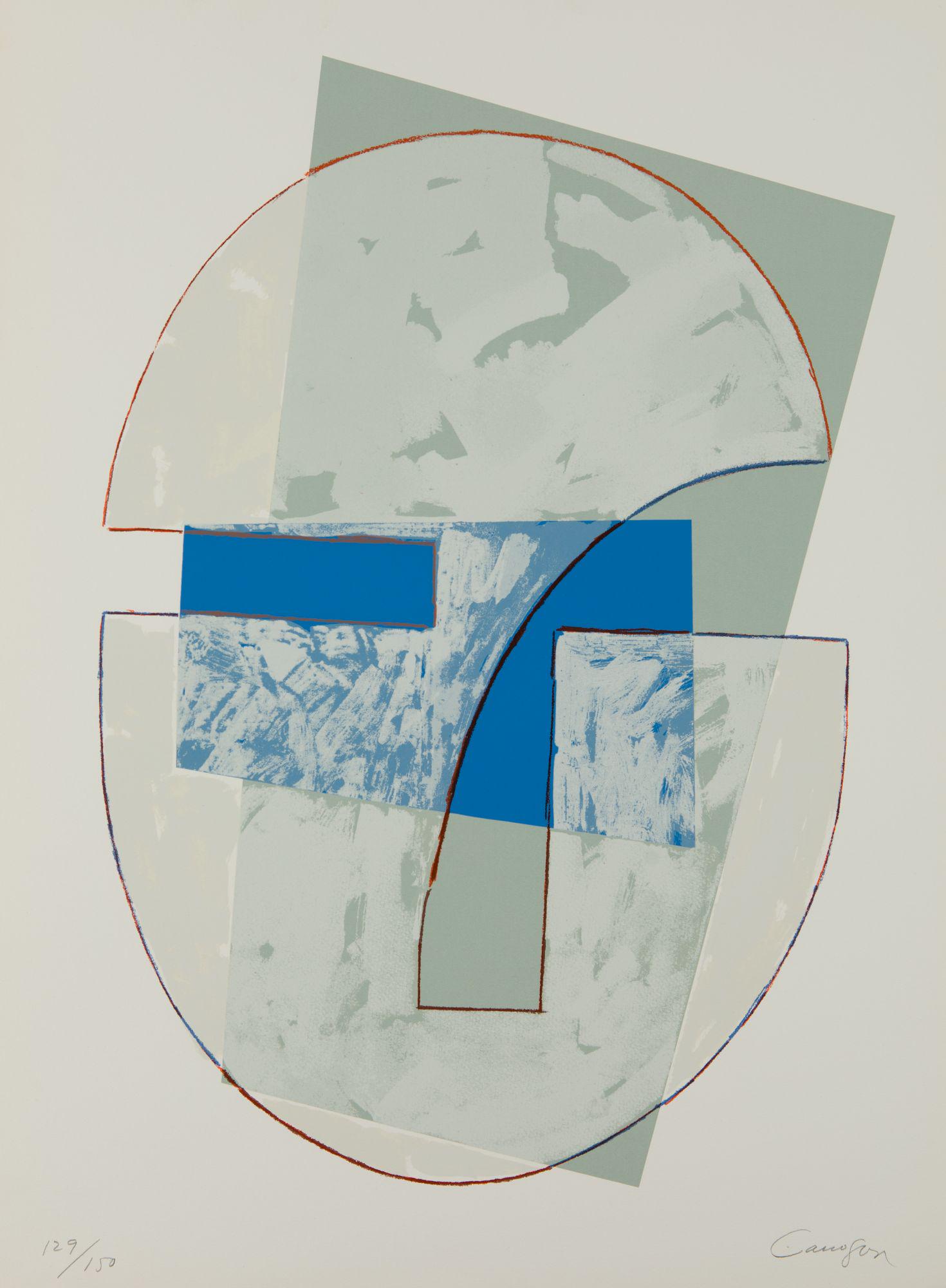 RAFAEL CANOGAR Toledo (1935) "Head": Serigraphy on paper. Numbered 129/150 and signed in pencil at the bottom. Work made for the portfolio of LÃ¡piz magazine with works by Arroyo, Bilbao, Canogar, Gordillo, Guerrero and Nagel. Printed