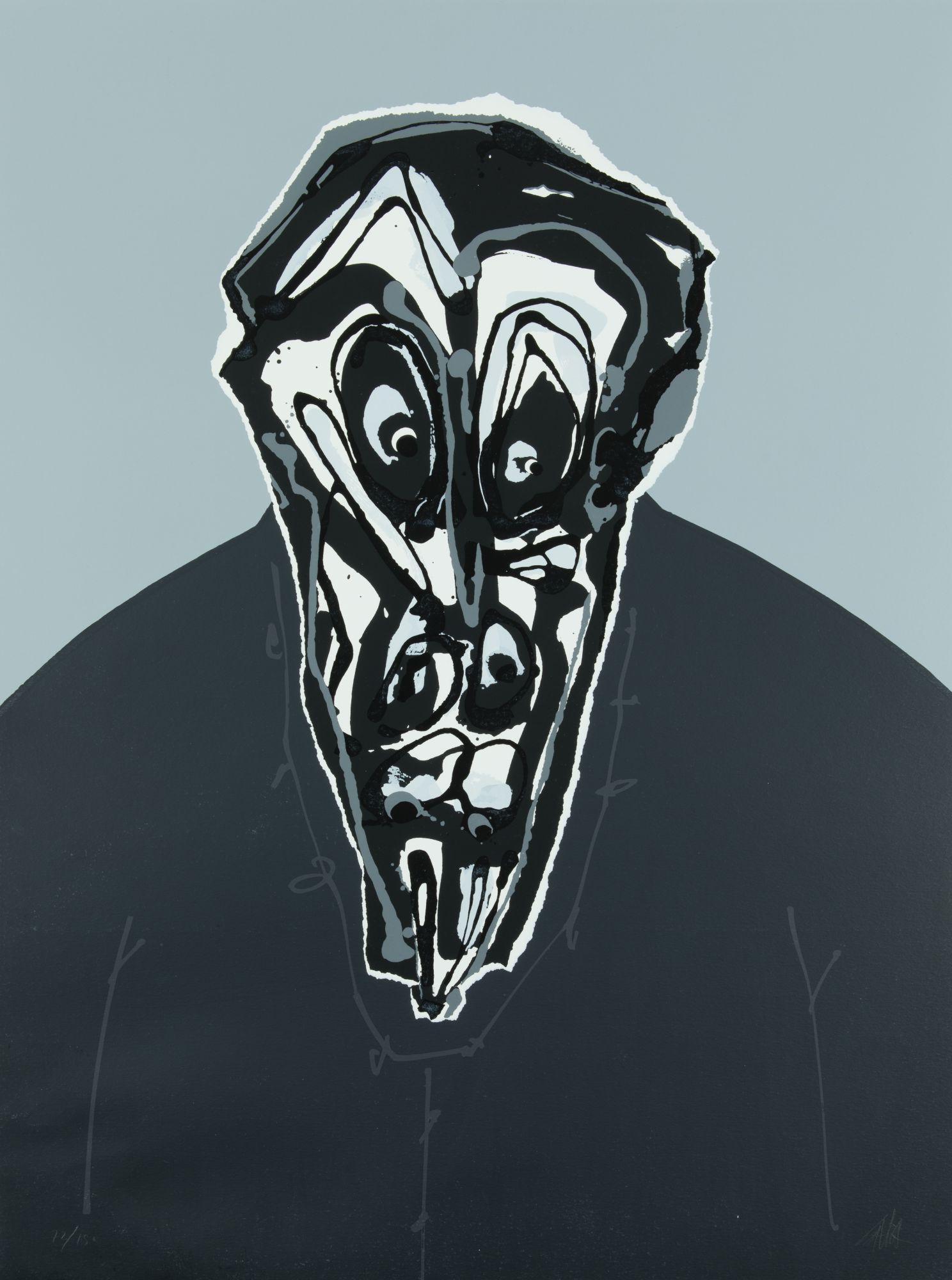 ANTONIO SAURA Huesca (1930) / Cuenca (1998) "Don III": Screenprint on paper. Signed and justified 72/150 in pencil at the bottom. Work made for the portfolio of LÃ¡piz magazine with works by Arroyo, Bilbao, Canogar, Gordillo, Guerrero and Nagel. Printed