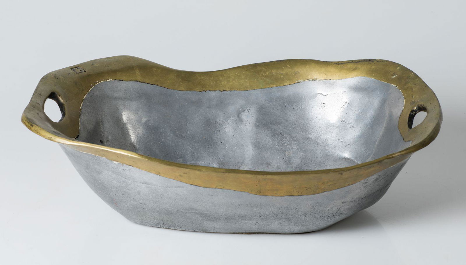 Center of aluminum and golden brass, design by David Marshall, Seville, 20th century. (1 of 1)