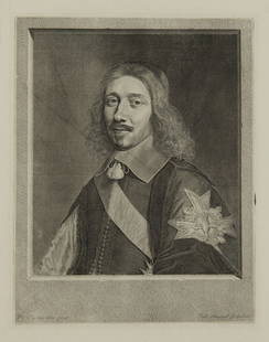 ROBERT NANTÃœEIL Reims, France (1623) / Paris, France (1678) "Portrait of Michel IV Le Tellier (Le: Etching on paper Signed in plate. After the original composition by Philippe de Champaigne (1602-1674). Another copy of this engraving is kept in the Metropolitan in New York. Measurements: 49.5 x 33