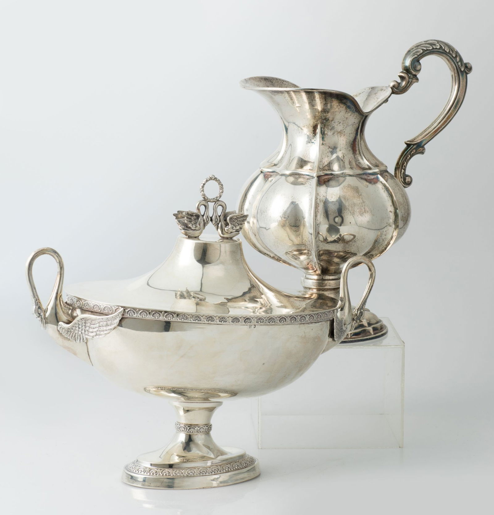 Spanish silver tureen 916 law, Empire style (1 of 1)