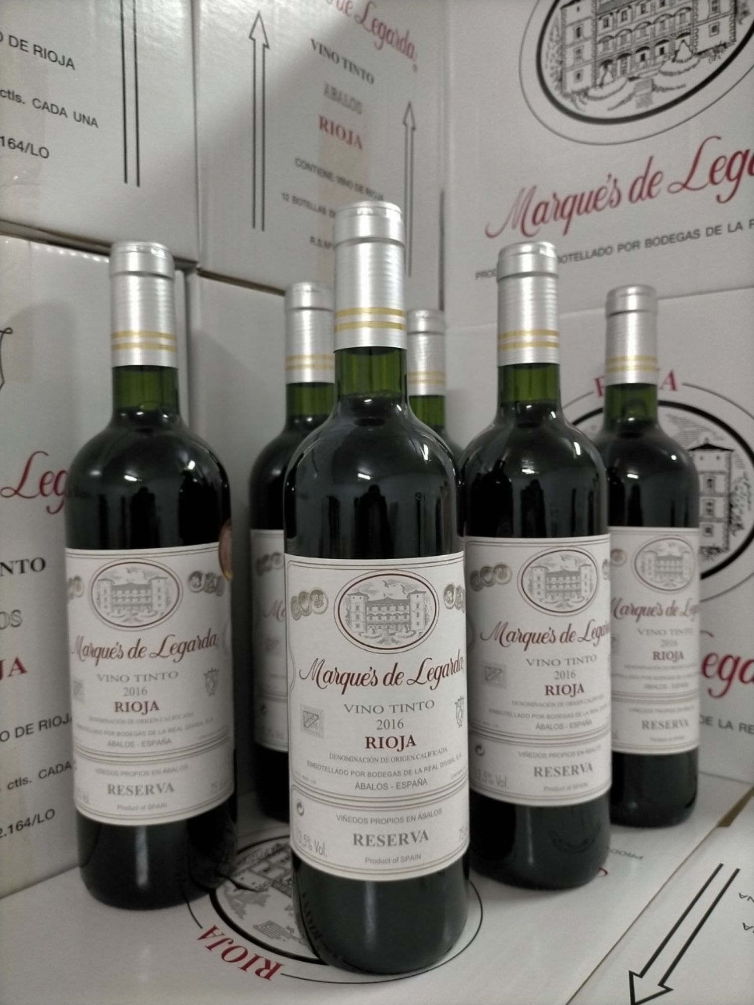 Box of 6 bottles of 0.75 l of MarquÃ©s de Legarda Reserva 2016.: Catavinum World Wine & Spirits Competition Silver Medal.