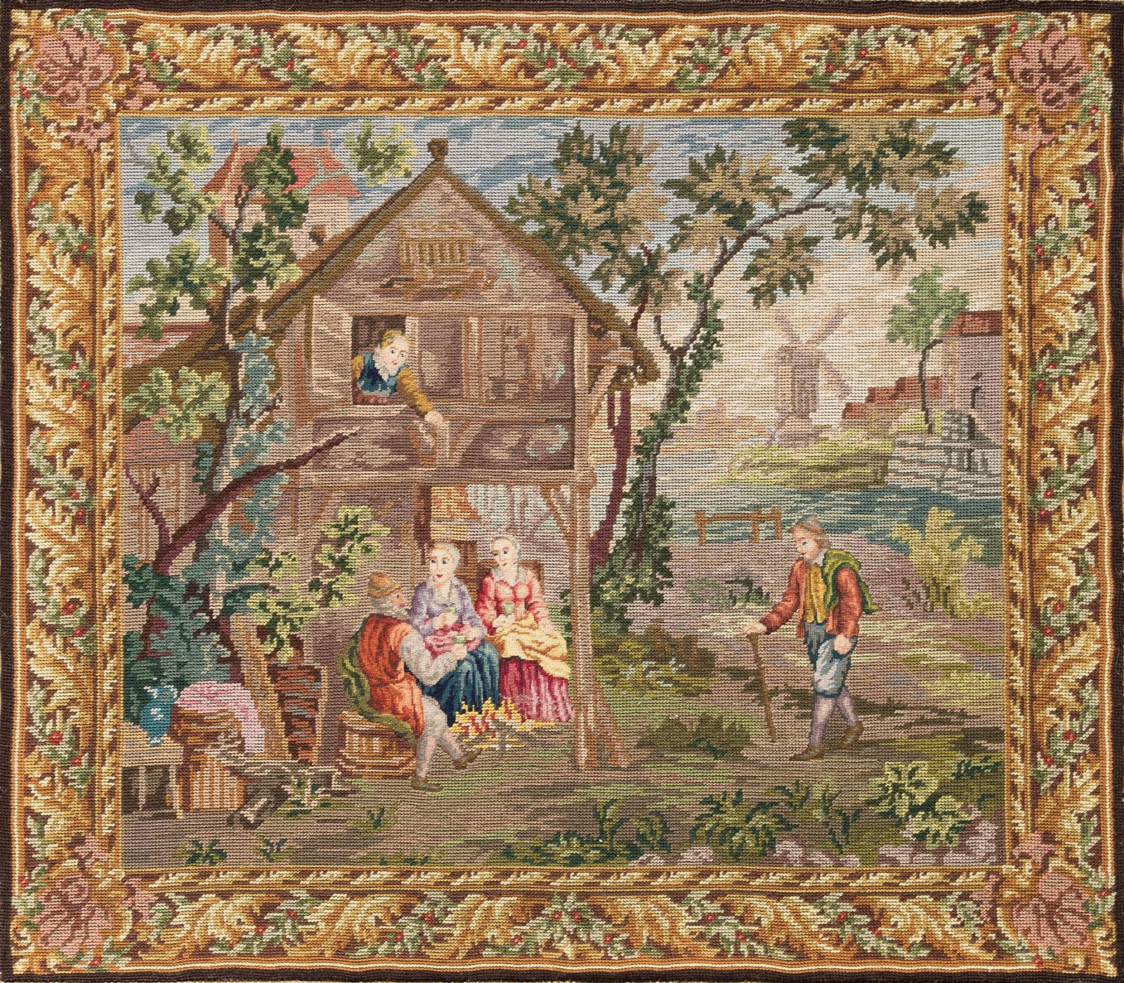 Peasants embroidered petit point (1 of 1)