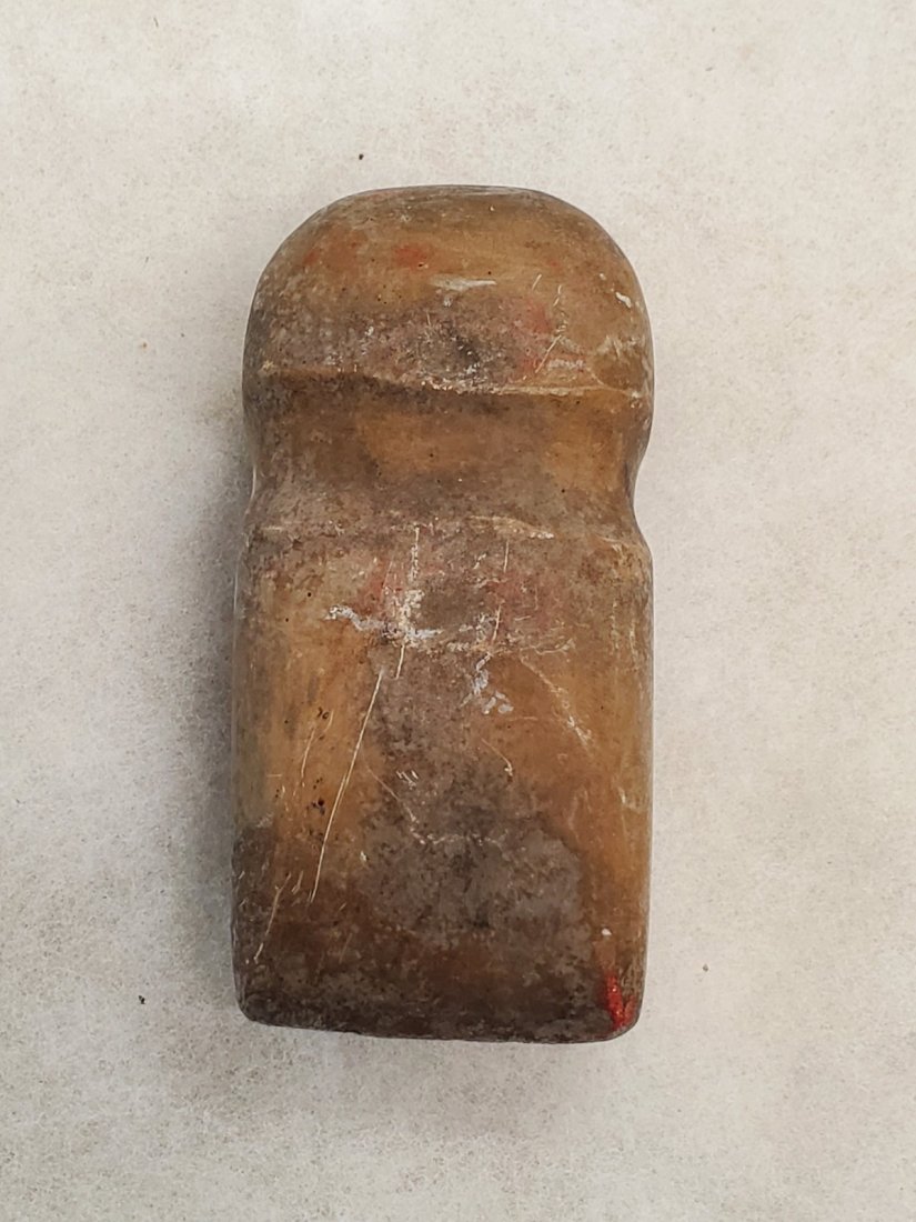 AXE HEAD LOOKING HATCHET ROCK: READ ENTIRE DESCRIPTION BEFORE BIDDING PLEASE. SEE PICTURES AND YOU BE THE JUDGE OR STOP IN AND SEE THEM IN PERSON. ITEM(S) PICTURED NOT PERFECT; DINGS, DENTS, SCRATCHES, CHIPS, BREAKS MAY BE PRESENT.