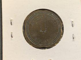 Bulova Accutron - Key Coin - Battery Hatch Opener Tool: Bulova Accutron - Key Coin - Battery Hatch Opener Tool! GRADES ON THE SLEEVES ARE FROM THE PREVIOUS COLLECTOR/OWNER. I MAKE NO CLAIM OR HAVE NO KNOWLEDGE OF COINS. MY OPINION AND HIS DOES NOT COUNT, B