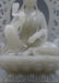 A CHINESE WHITE CRAVED JADE GUANYIN STATUE - 3