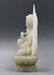 A CHINESE WHITE CRAVED JADE GUANYIN STATUE - 5